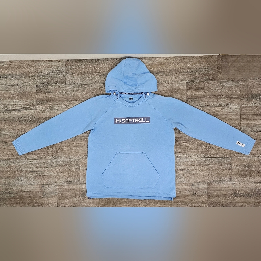 Women's Under Armour Carolina Blue "Softball" Hoodie-Size Medium - Picture 4 of 6